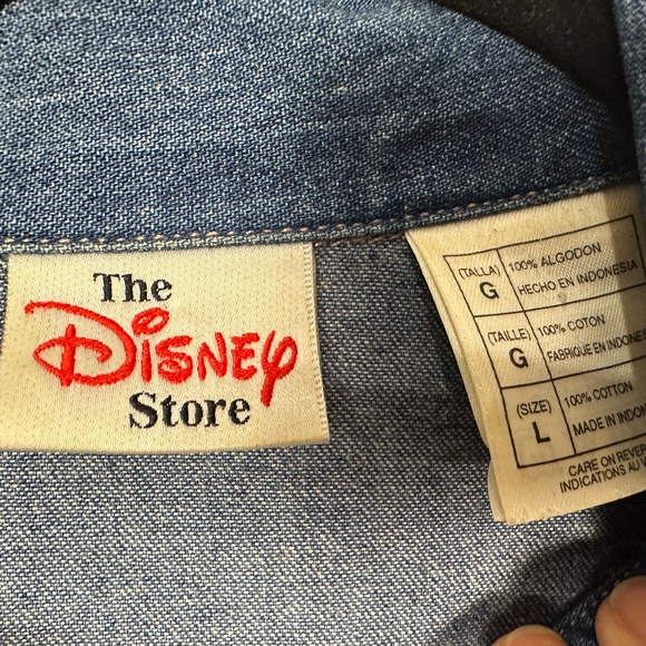 Disney Forever Mickey Embroidered Denim Zip-Up Jacket Shirt - Picture 12 of 15